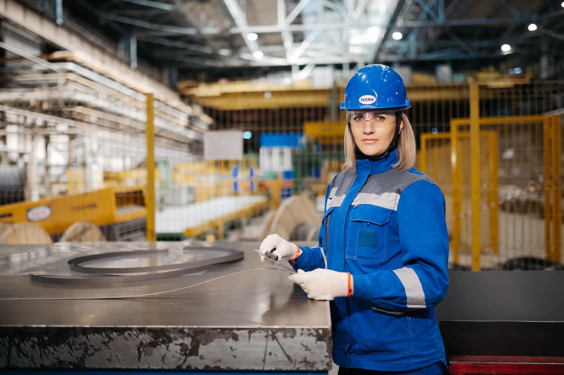 Industrial engineer on a manufacturing floor
